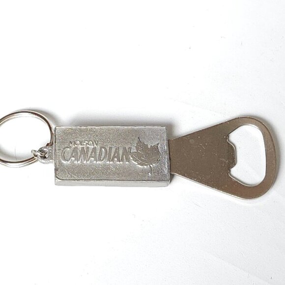 MOLSON CANADIAN Beer Bottle Opener Keychain Metal - Picture 2 of 2